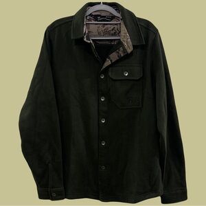 Forrest Green Fleece Long Sleeve Button Up